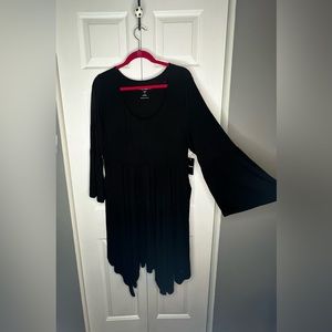 Torrid Midi Bell Sleeve Dress, Black
